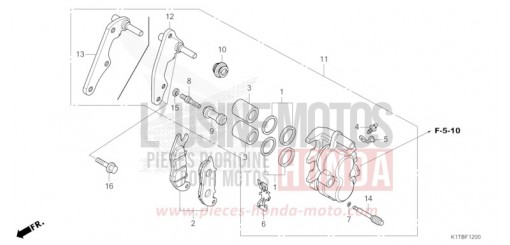 FRONT BRAKE CALIPER CRF300LAS de 2025